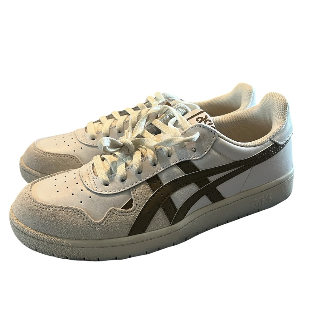 ASICS Men's Cream and Brown Sneakers